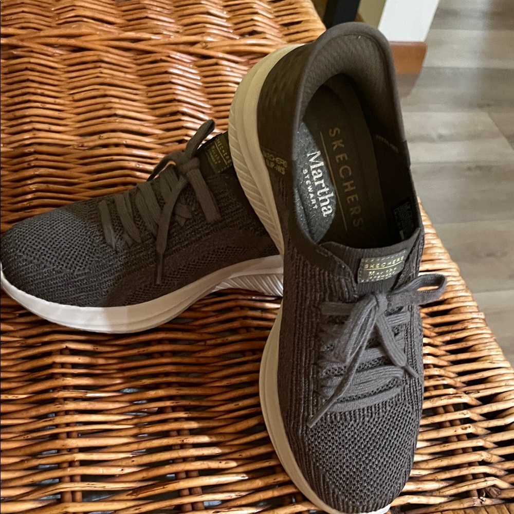 Skechers Women's Dark Brown Knit Sneakers